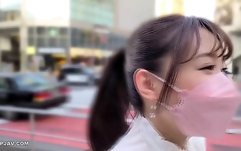 娇妻 Sizzling Japanese Temptress in Tight Grey Stockings Teases