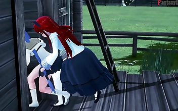 床戏 Tsubasa Okina Kneeling & Slowly Licks Away His