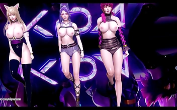 日韩 Passionate Night Hot Babes Ignite in a Steamy
