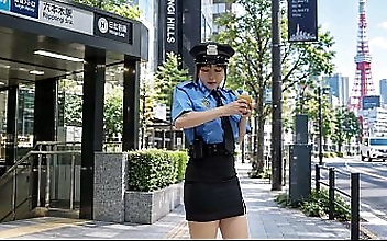 Japanese Female Police cute anal Hardcore